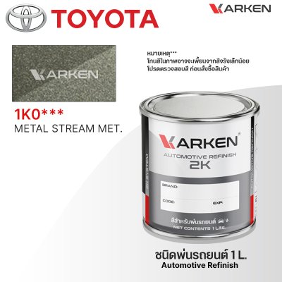 สีพ่นรถยนต์ 2K KARKEN สำหรับ Toyota (โตโยต้า) ขนาด 1 ลิตร | เฉดสีตรงรุ่นจากโรงงาน พ่นง่าย แห้งไว
