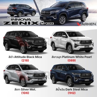 สีแต้มรถยนต์ 2K KARKEN สำหรับ Toyota Innova (โตโยต้า อินโนวา) | เฉดสีตรงรุ่นจากโรงงาน แต้มง่าย แห้งไว