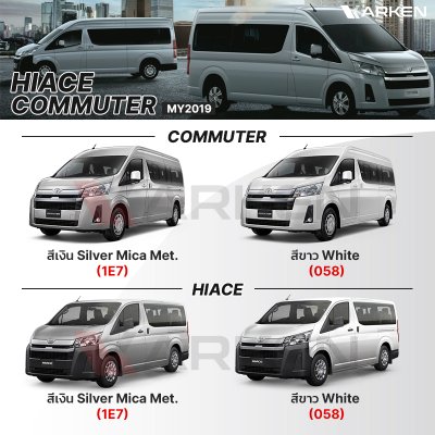 สีแต้มรถยนต์ 2K KARKEN สำหรับ Toyota Commuter (โตโยต้า คอมมูเตอร์) | เฉดสีตรงรุ่นจากโรงงาน แต้มง่าย แห้งไว