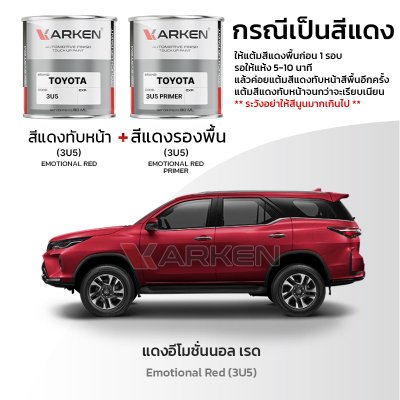 KARKEN 2K Touch-Up Paint for Toyota Fortuner | Easy Application, Fast Drying, Professional Finish