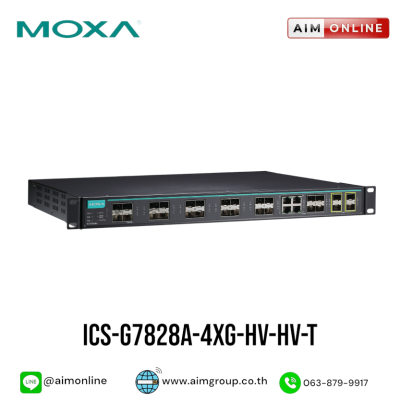 MOXA รุ่น ICS-G7828A-4XG-HV-HV-T