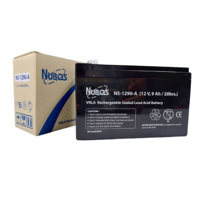 แบตเตอรี่เครื่องสำรองไฟ NUBOS BATTERY รุ่น NS-1290 ขนาด 12V 9Ah/20hrs. (แบตเตอรี่แห้ง)