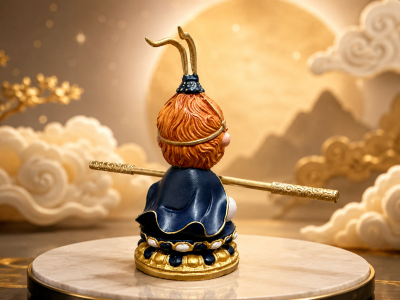 Monkey King Hand Painted Dark Blue
