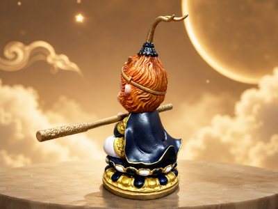 Monkey King Hand Painted Dark Blue