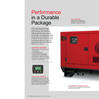 เครื่องกำเนิดไฟฟ้า แบรนด์ Chicago Pneumatic รุ่น CPSG 80