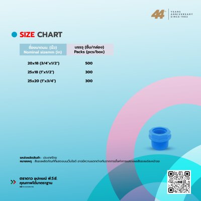 ข้อลดเหลี่ยม PVC 13.5