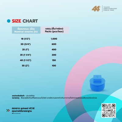 ปลั๊กอุด PVC 13.5