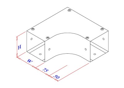 WIRE WAY ELBOW 90 - HORIZONTAL