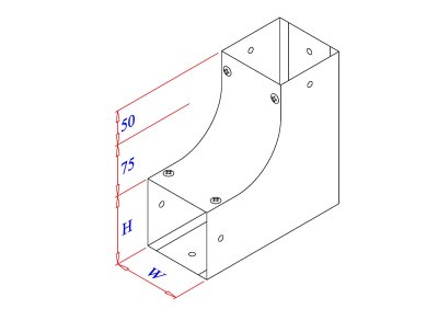 Wire Way Elbow 90 Vertical - Inside2