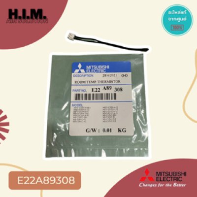 E22A89308 เซ็นเซอร์แอร์มิตซูบิชิ เซ็นเซอร์อุณหภูมิ อะไหล่แอร์มิตซูบิชิ อะไหล่แท้จากศูนย์ Mitsubishi Electric