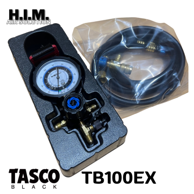 TASCO BLACK เกจ์เดี่ยว รุ่น TB100EX รุ่นพิเศษ ฉลอง9ปี (พร้อมสาย2เส้น) สำหรับน้ำยา R32/R410A