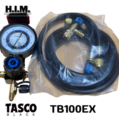 TASCO BLACK เกจ์เดี่ยว รุ่น TB100EX รุ่นพิเศษ ฉลอง9ปี (พร้อมสาย2เส้น) สำหรับน้ำยา R32/R410A