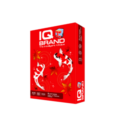 กระดาษถ่ายเอกสาร A4 80 แกรม IQ แดง (5รีม/กล่อง)