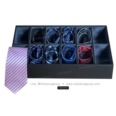  12 PIECE Necktie storage box กล่องใส่เนคไนค 12 เส้น ถาดลิ้นชัก ถาดใส่เครื่องแต่งกาย ที่ใส่เนคไท ที่เก็บเนคไท กล่อง12ช่อง