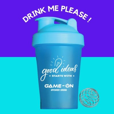 กระบอกเชค เกม-ออน GAME-ON Shaker Bottle ขนาด 400ml.