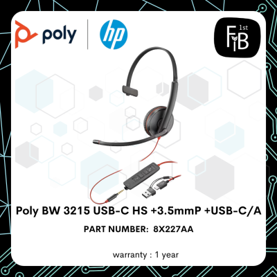 Poly BW 3215 USB-C HS +3.5mmP +USB-C/A