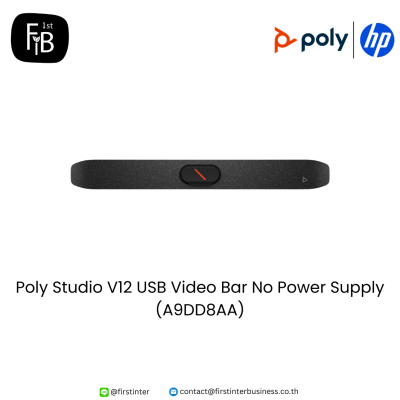Poly-Studio-V12-USB-Video-Bar-No-Power-Supply-A9DD8AA-firstinterbusiness