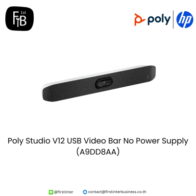 Poly-Studio-V12-USB-Video-Bar-No-Power-Supply-A9DD8AA-firstinterbusiness