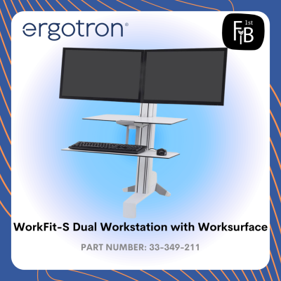 Ergotron WorkFit-S Dual Workstation with Worksurface