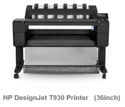HP DesignJet T930   36in PS Printer