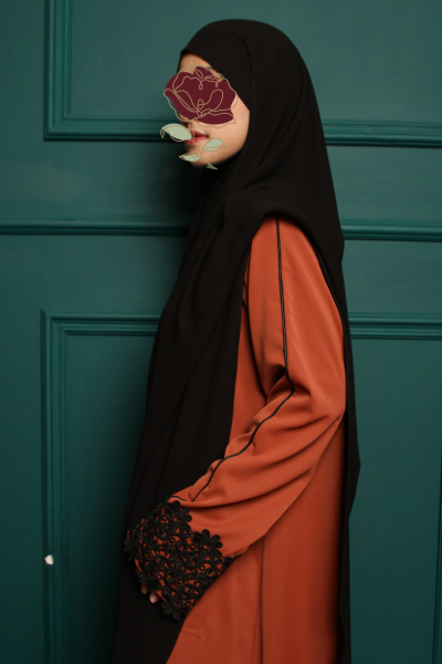 Layl Sienna Abaya in Teracotta