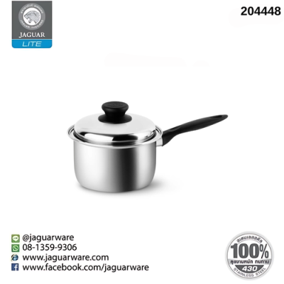 หม้อด้าม 18cm B พร้อมฝา จากัวร์ ไลท์ @1 K431B-180-JGL หม้อด้าม 18cm B พร้อมฝา จากัวร์ ไลท์ @1 K431B-180-JGL