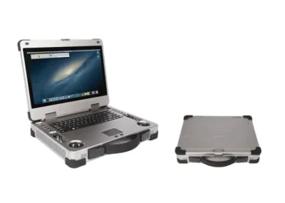 Grey single screen ground station shows space universe in the screen