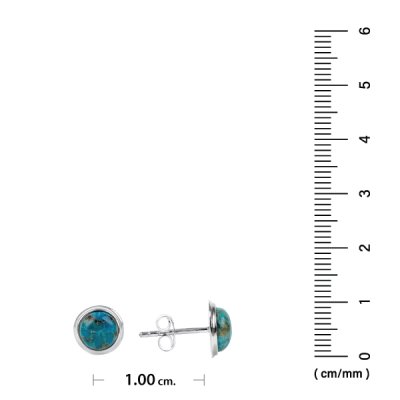 Sterling Silver Stud Earrings 8 mm