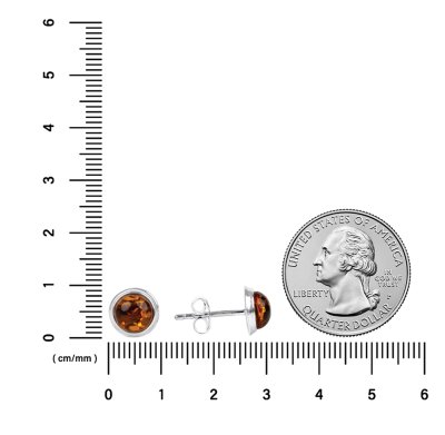 Sterling Silver Stud Earrings 8 mm