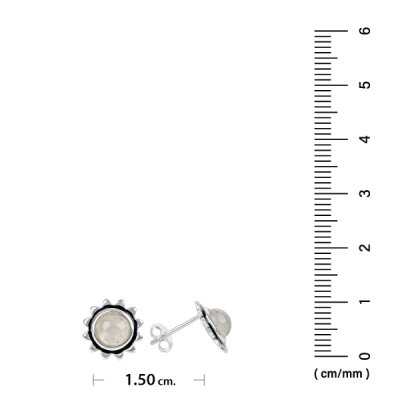 Sterling Silver Rainbow Moonstone Earrings