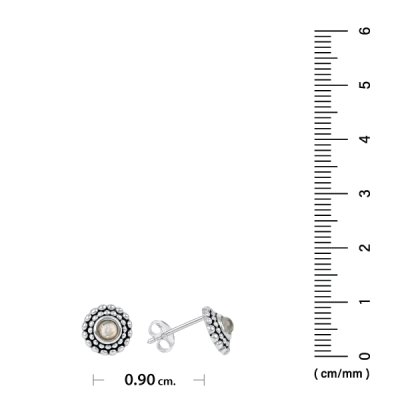 Sterling Silver Rainbow Moonstone Earrings