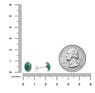 Sterling Silver Turquoise Stud Earrings