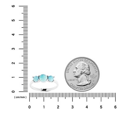 Sterling Silver Larimar Ring