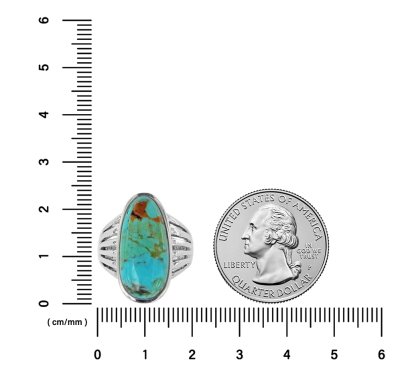 Sterling Silver Blue Turquoise Ring