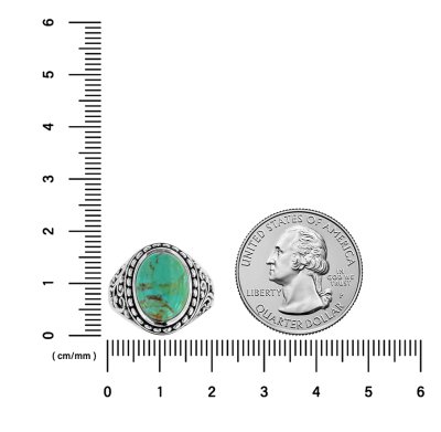 Sterling Silver Turquoise Men's Ring