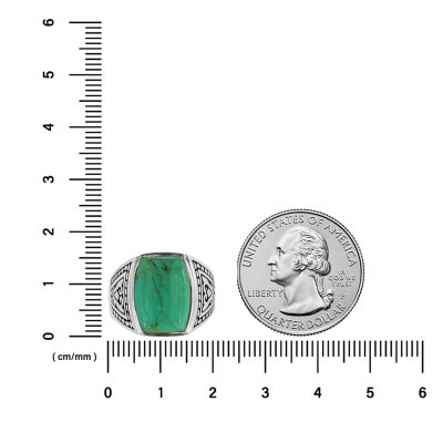 Sterling Silver Turquoise Men's Ring