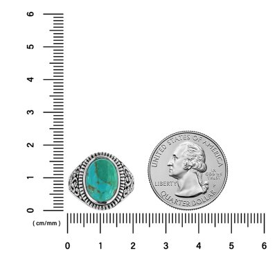 Sterling Silver Turquoise Men's Ring