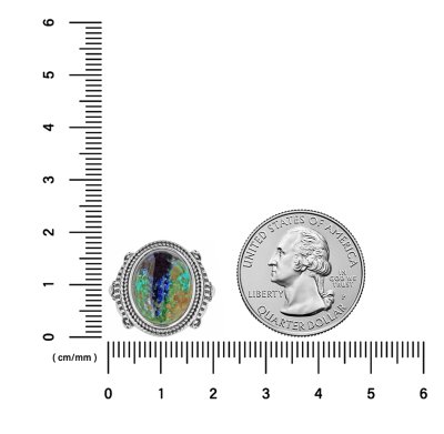 Sterling Silver Azurite Malachite Ring