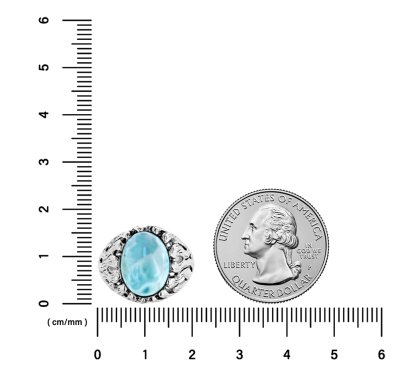 Sterling Silver Larimar Ring
