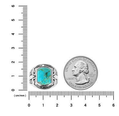 Sterling Silver Turquoise Men's Ring