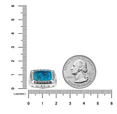 Sterling Silver Turquoise Men's Ring