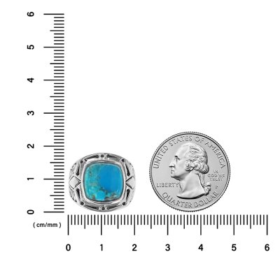 Sterling Silver Turquoise Men's Ring