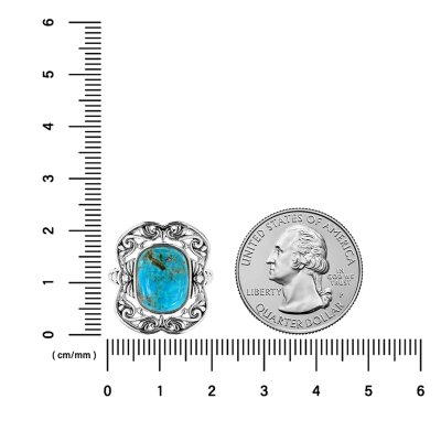 Sterling Silver Blue Kingman Turquoise Ring