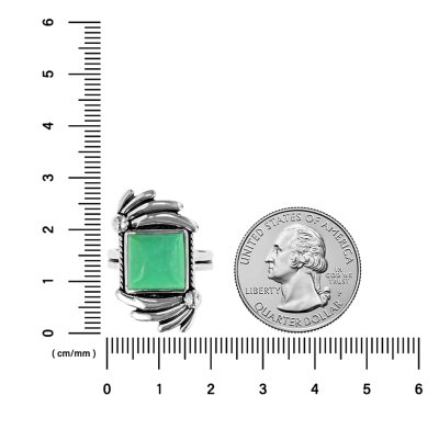 Sterling Silver Green Kingman Turquoise Ring