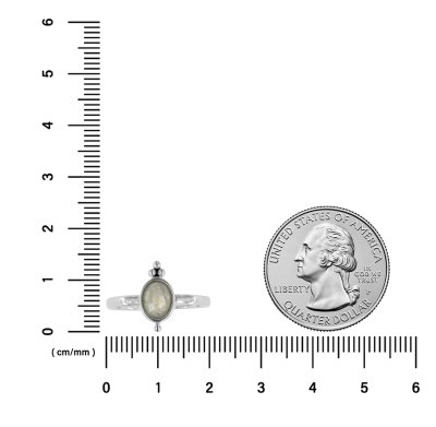 Sterling Silver Rainbow Moonstone Ring