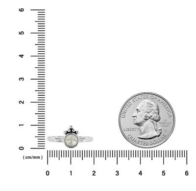 Sterling Silver Rainbow Moonstone Ring