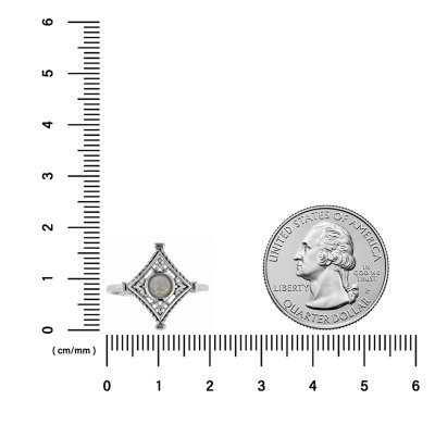 Sterling Silver Rainbow Moonstone Ring