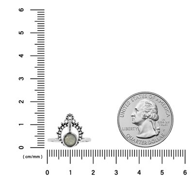 Sterling Silver Rainbow Moonstone Ring