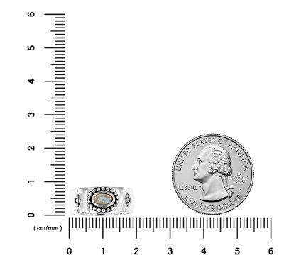 Sterling Silver Rainbow Moonstone Ring