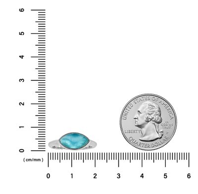 Sterling Silver Larimar Ring